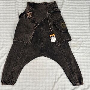 Rising International Black Harem Pants S/M